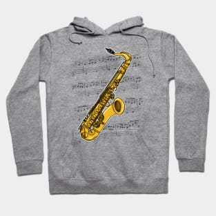 Saxophone Sax Player Saxophonist Jazz Musician (Colour) Hoodie